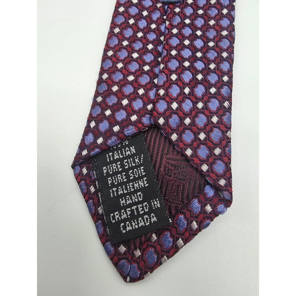 Dion Heritage Multicolor 100% Italian Silk Made in Canada Neck Tie 58